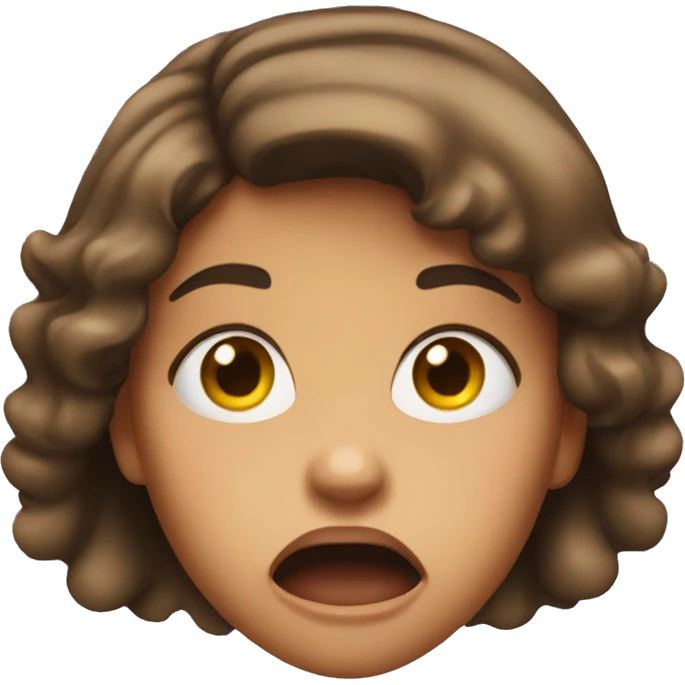 A girl Shock face emoji