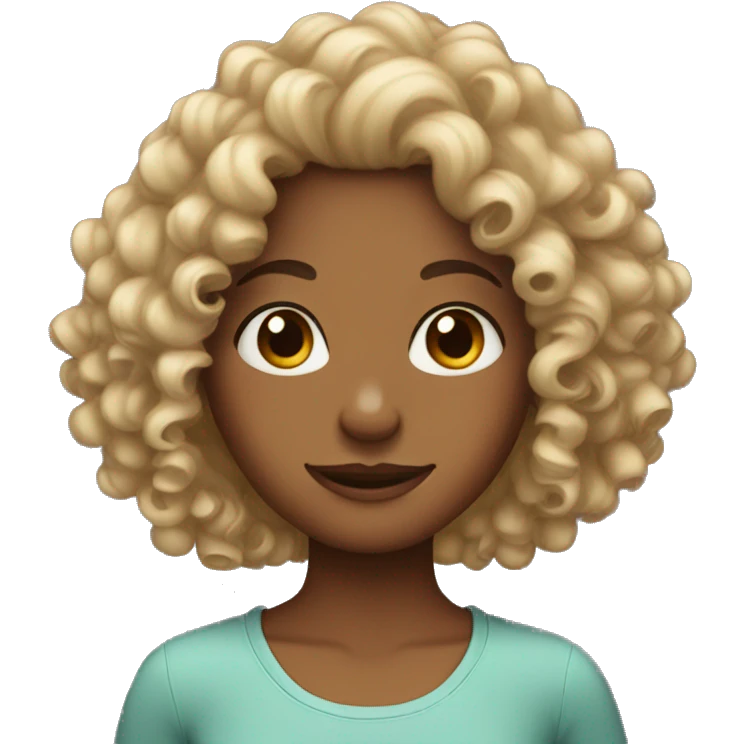 Curly hair girl emoji