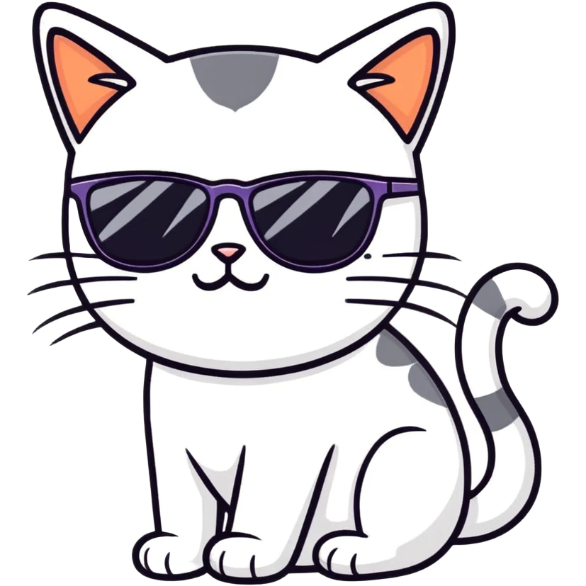 Cat with sunglasses emoji