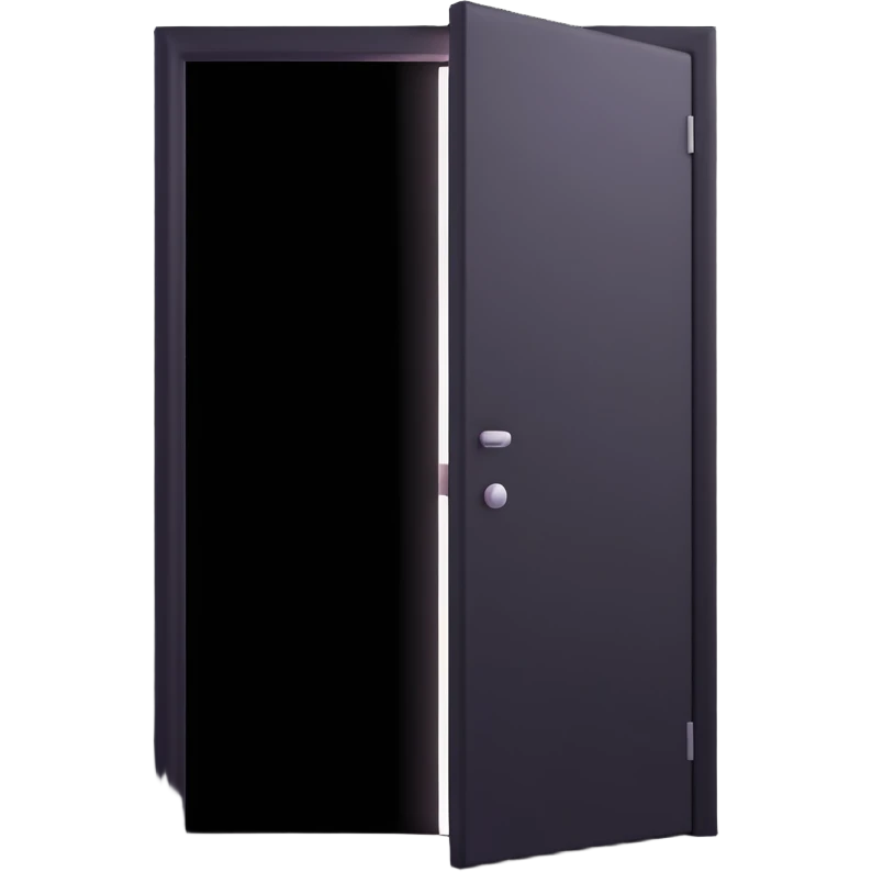 door in darkness, slightly open with a bright, focused white light beam and soft glow coming through, no background emoji