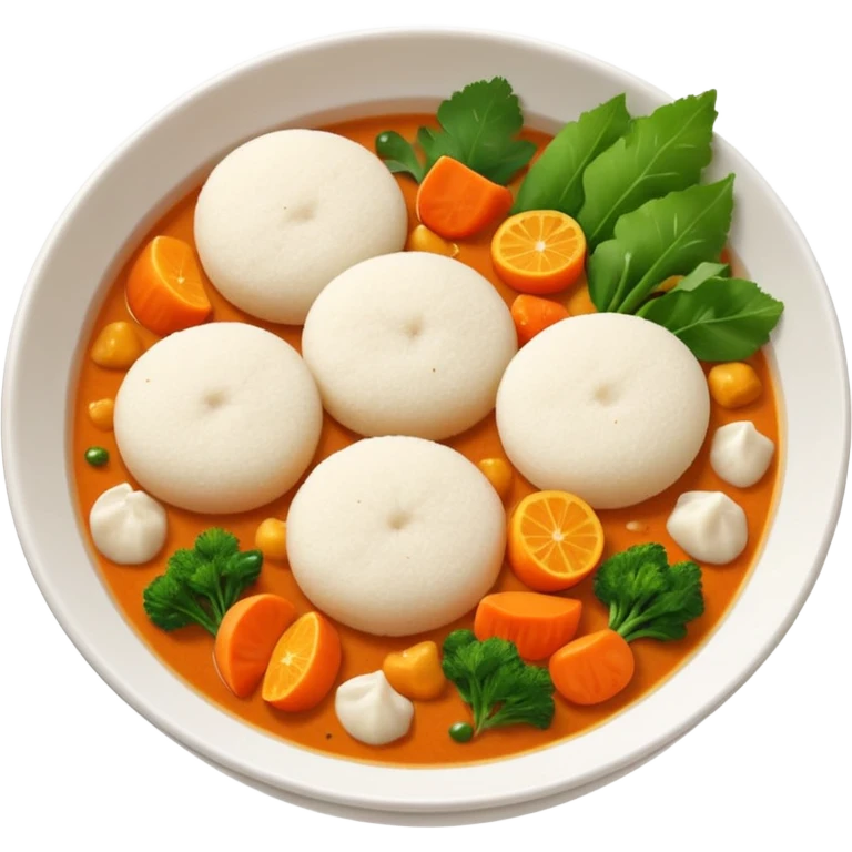 Idli and sambar emoji