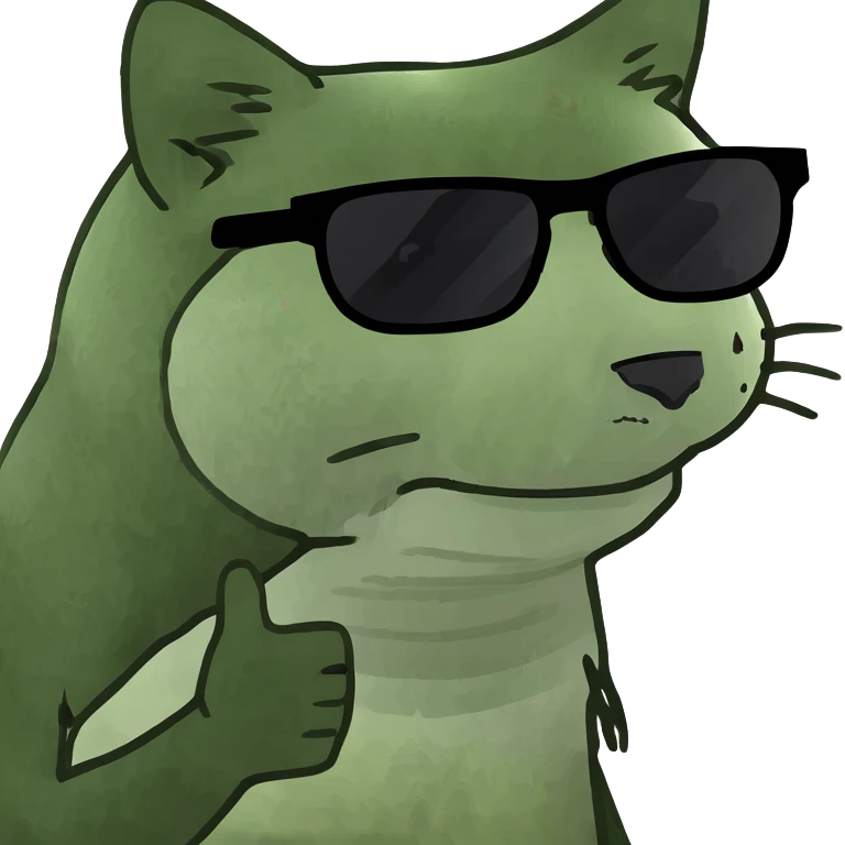 Cat with sunglasses emoji