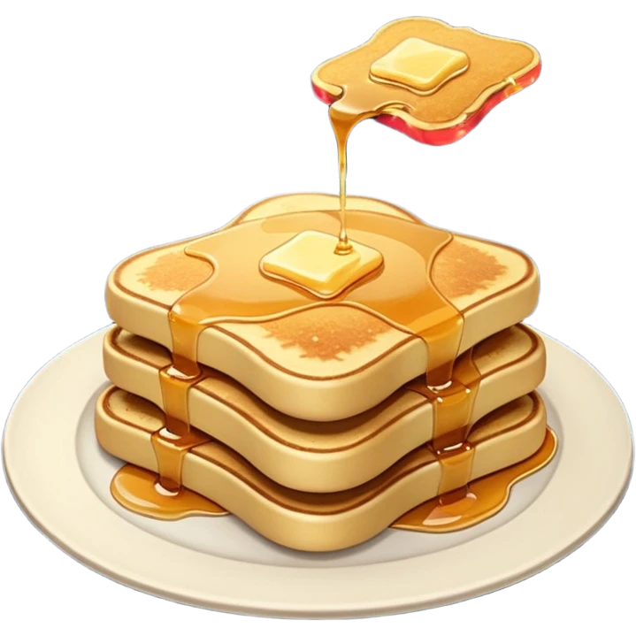 a pancake on toast in the space emoji