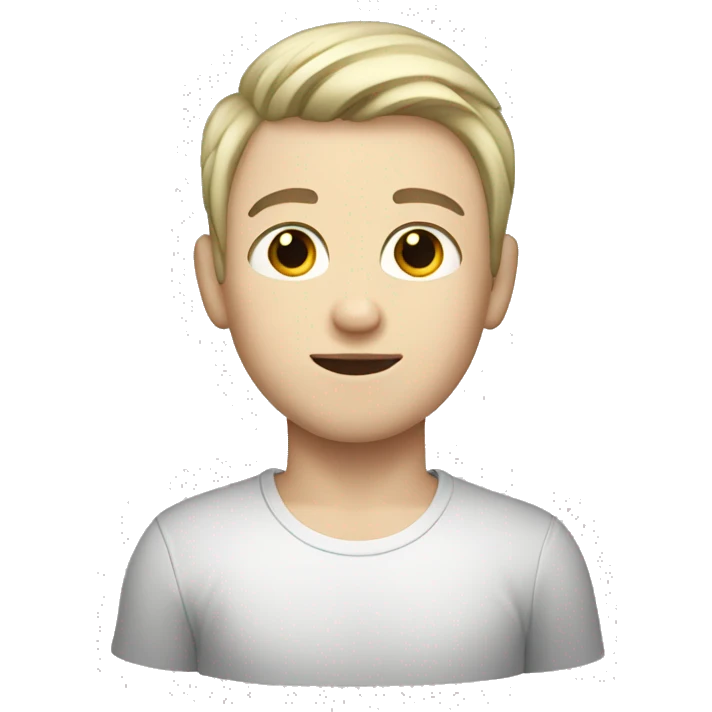 White skin boy with black hair emoji