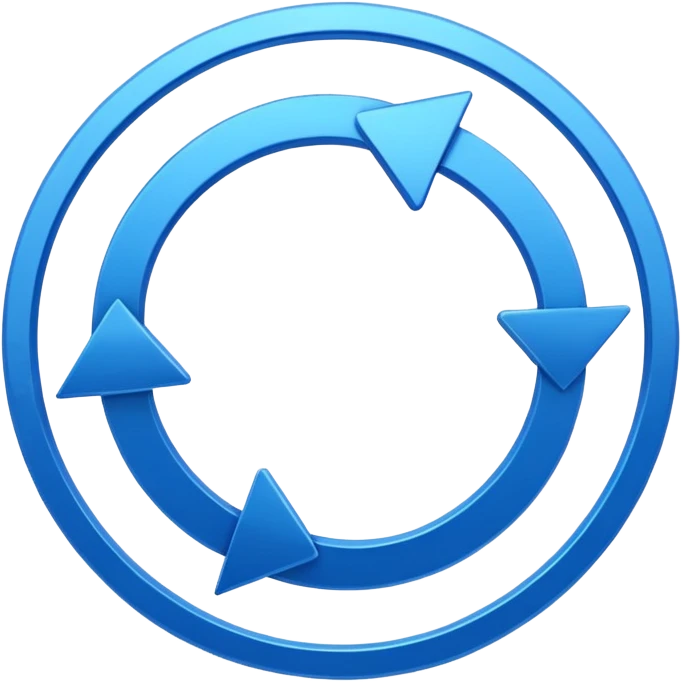  blue arrows in cycle emoji