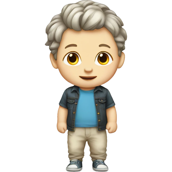 baby boy with hair5 and white skin full length emoji