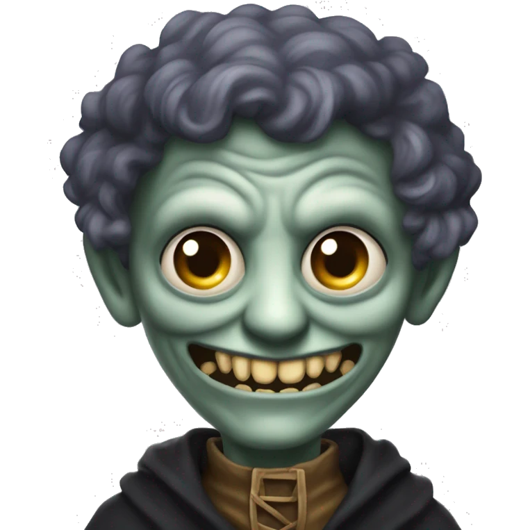ghoul: Mischievous and occasionally malevolent spirits that inhabit wizarding dwellings, often found in attics or basements. emoji