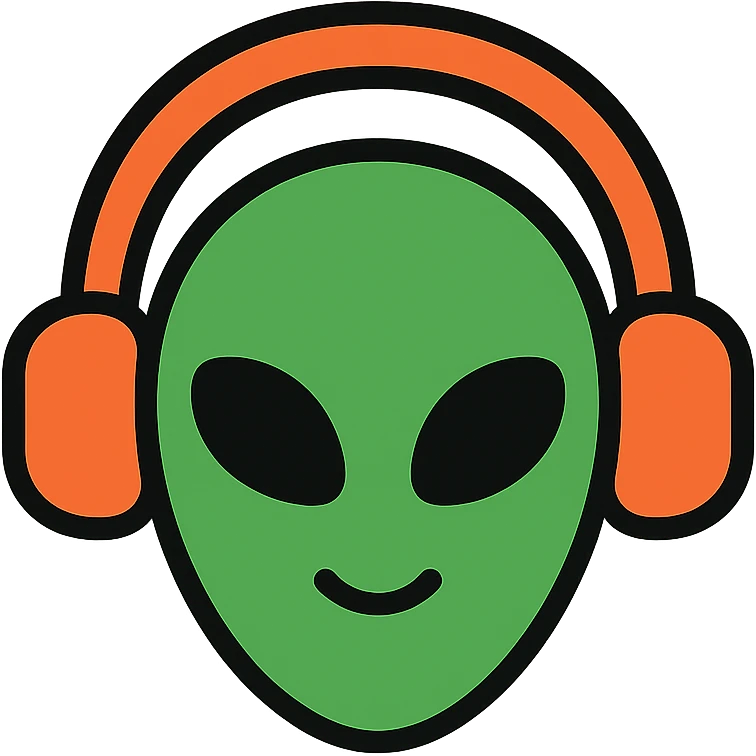 Alien with headphones emoji