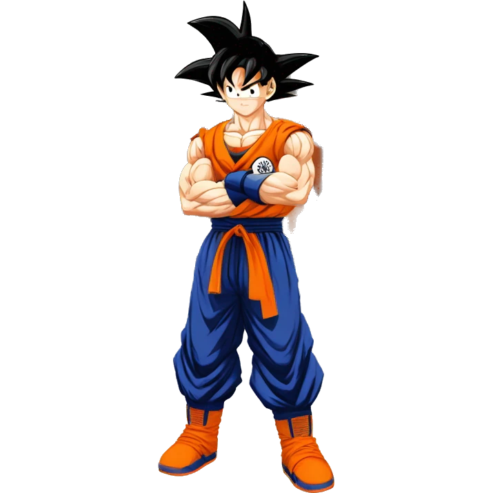 goku levantando mancuernas en el gym emoji