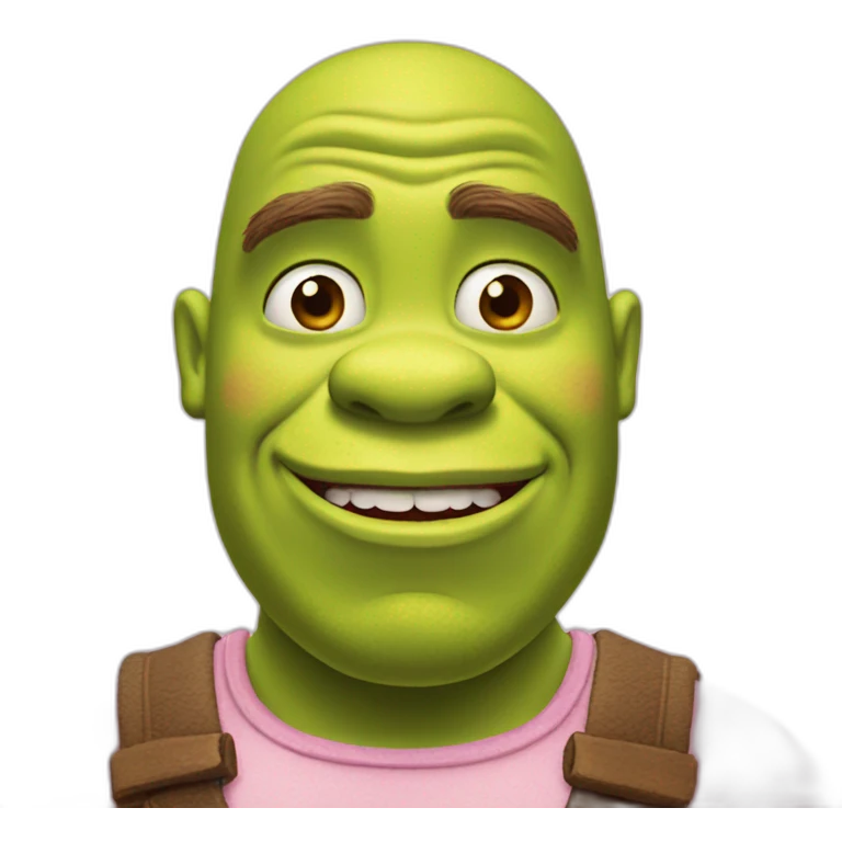 Shrek with pink skin emoji
