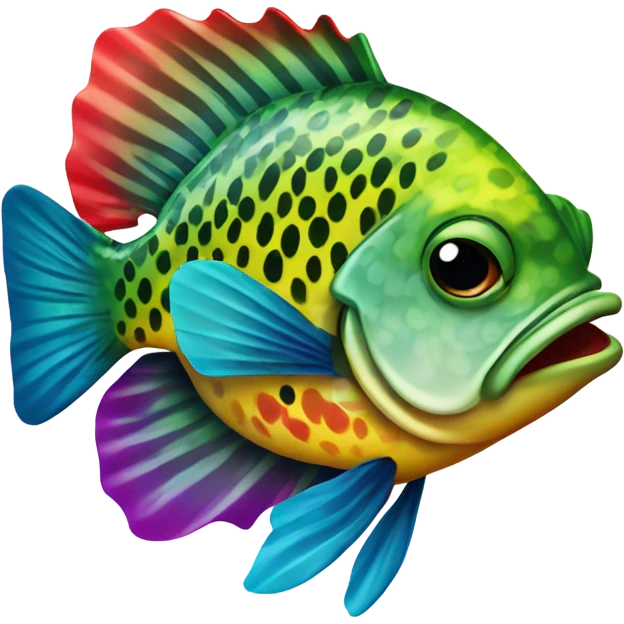 Crappie fish with a bandana emoji