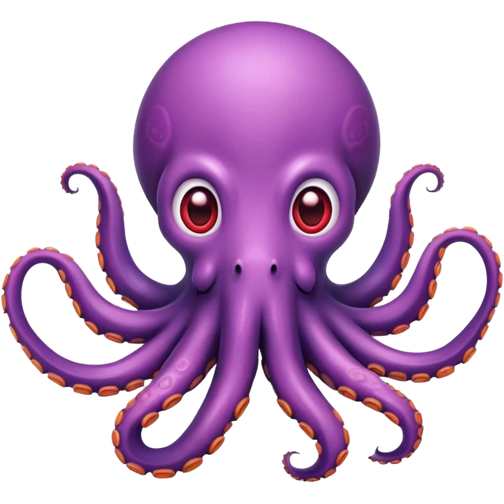 Octopus with heart eyes emoji