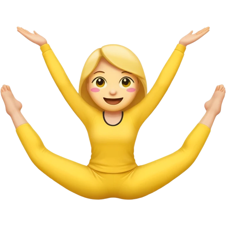 giggly emoji face doing the splits emoji