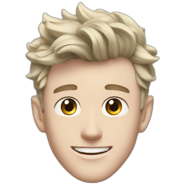 troye sivan smiling head in front of muscular body emoji