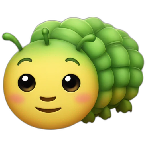 super cute caterpillar emoji