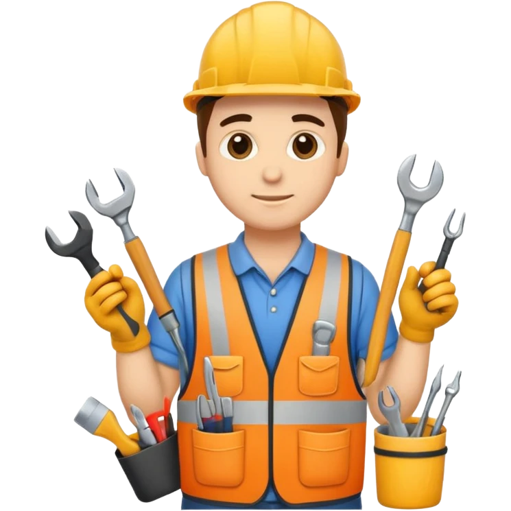 WORKER WITH REPAIR TOOLS emoji