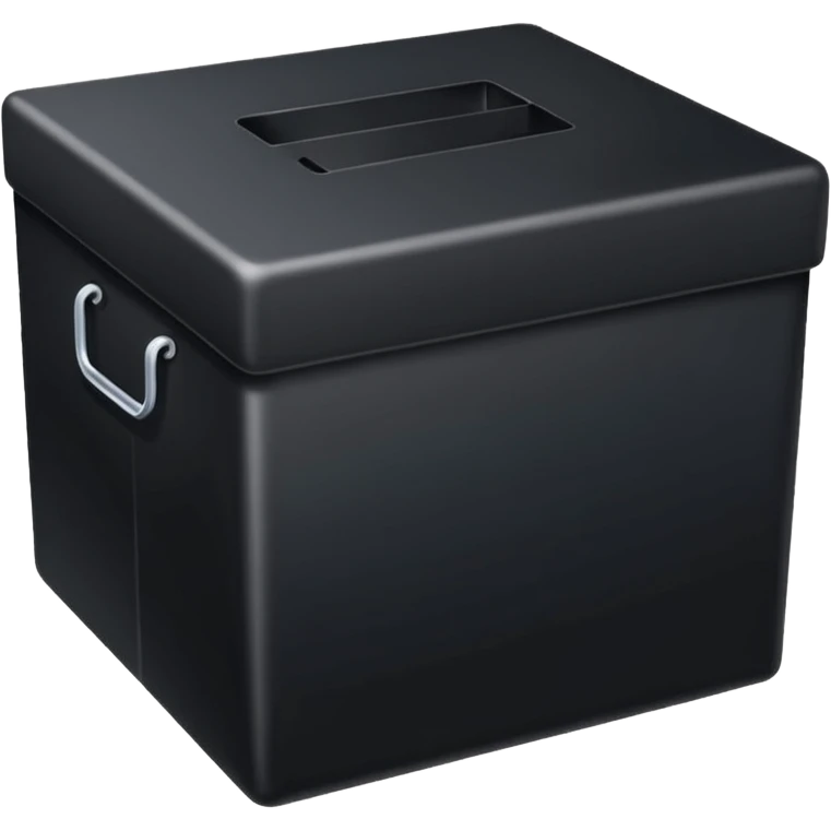 A long block of black boxes emoji