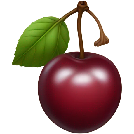 cherry with burgundy bow emoji