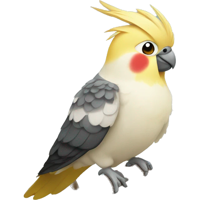 a cockatiel sitting on a branch emoji