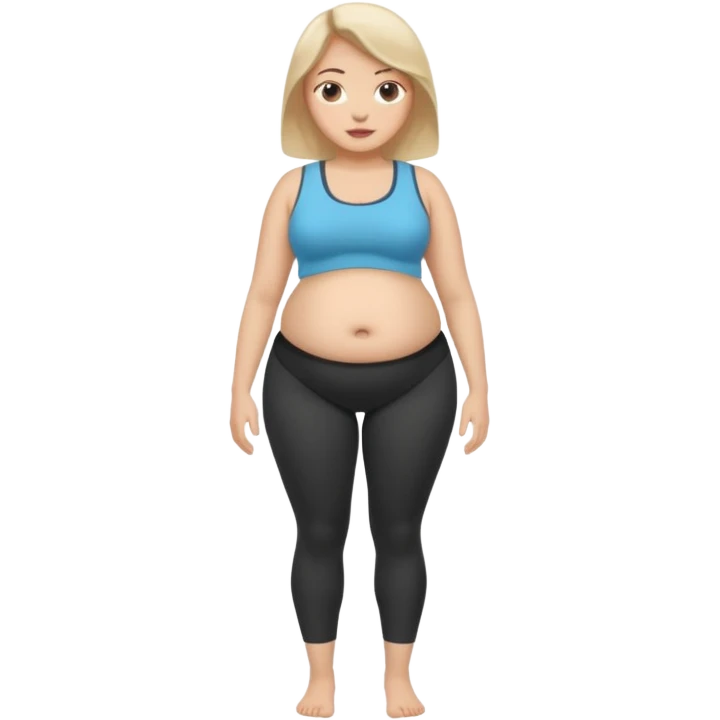 femme belly stuffing legging emoji