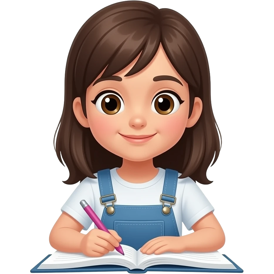 girl doing omework emoji