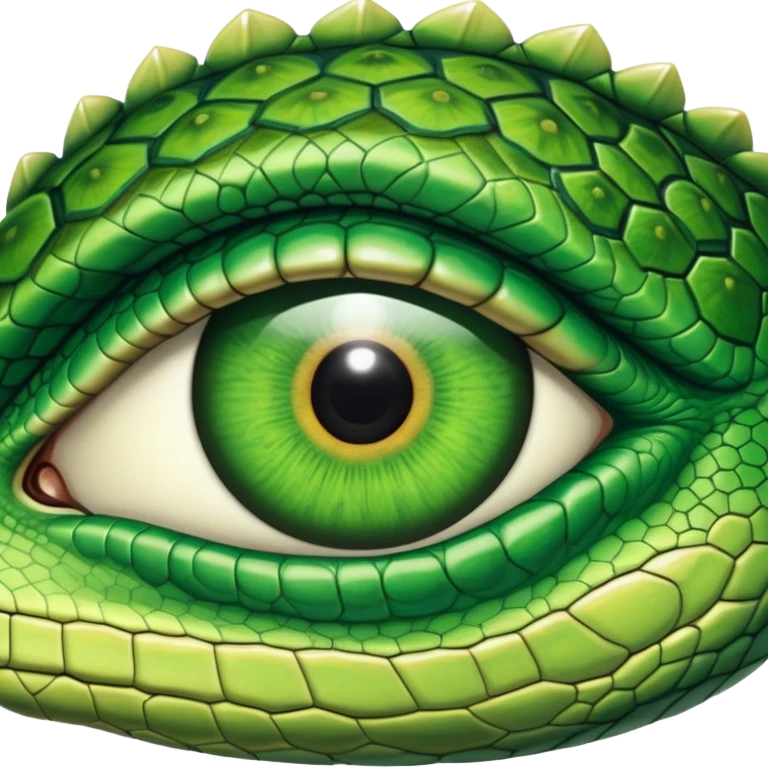 green eye with reptile pupil emoji