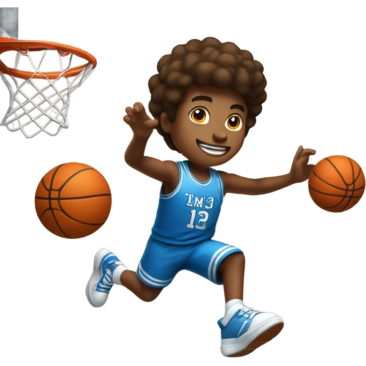 Boy dunking emoji