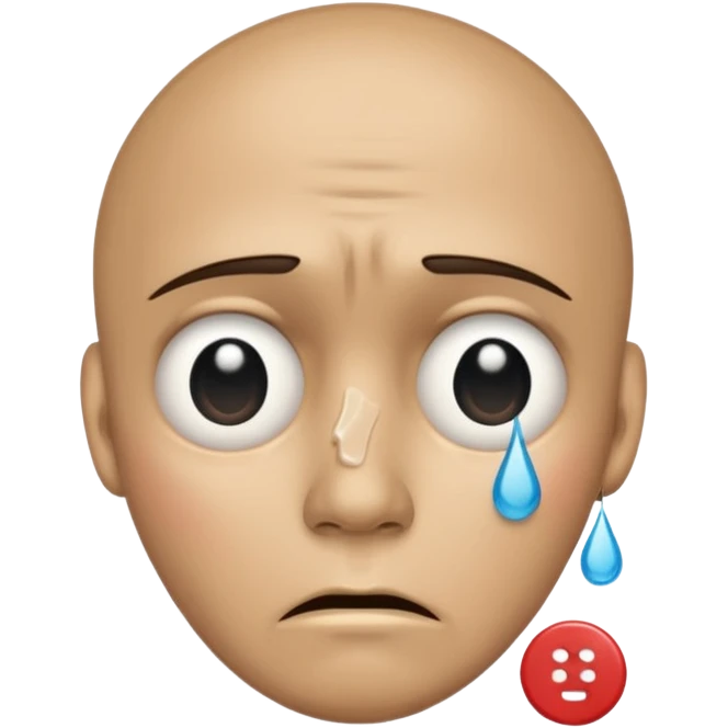 Face with tears holding a button saying its time for the world to end emoji