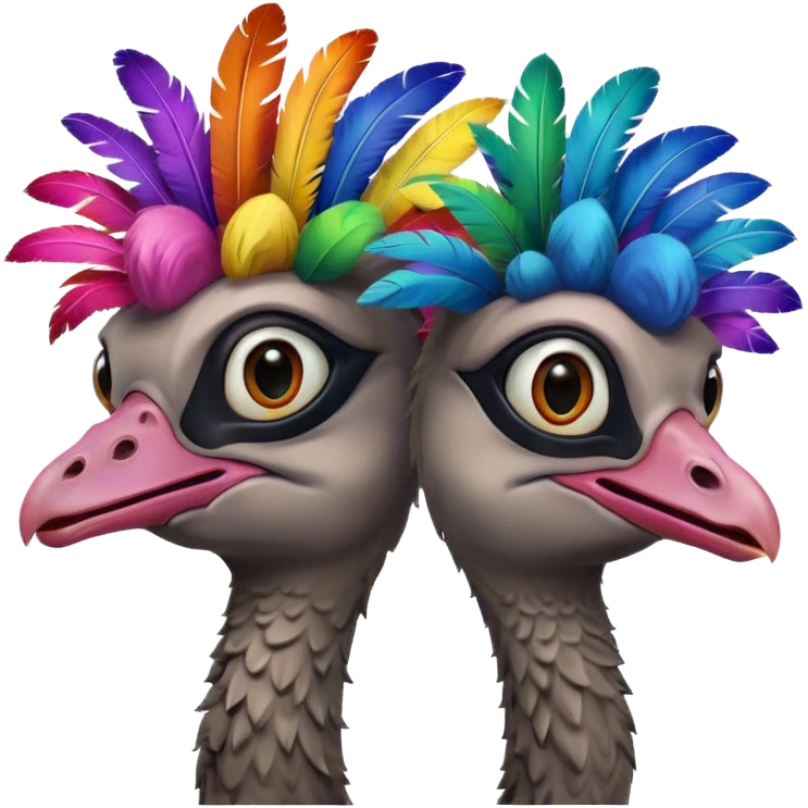a pack of gay ostriches emoji