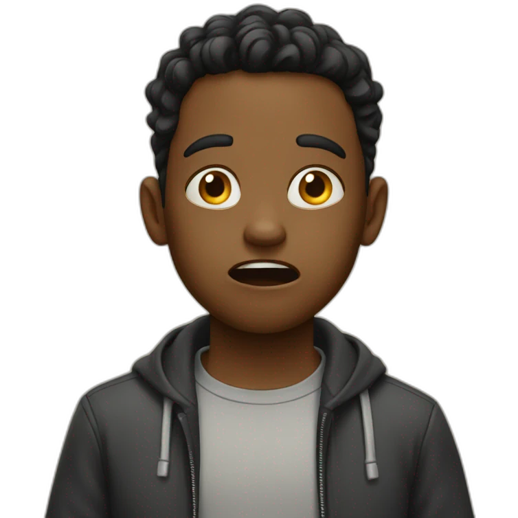 Shocking boy emoji