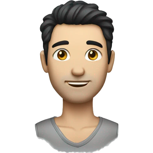 white dark hair man emoji