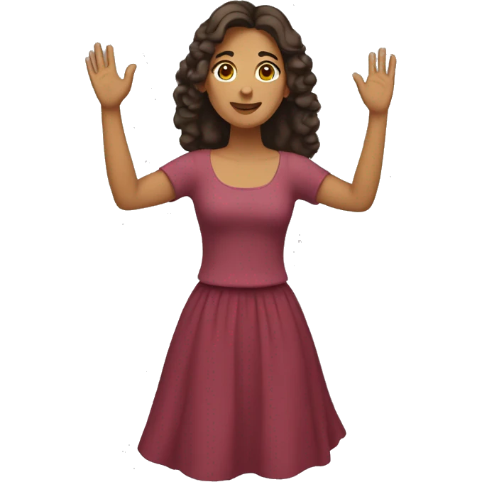 Spanish Woman (full-body) (hands raised) (arms hair) emoji