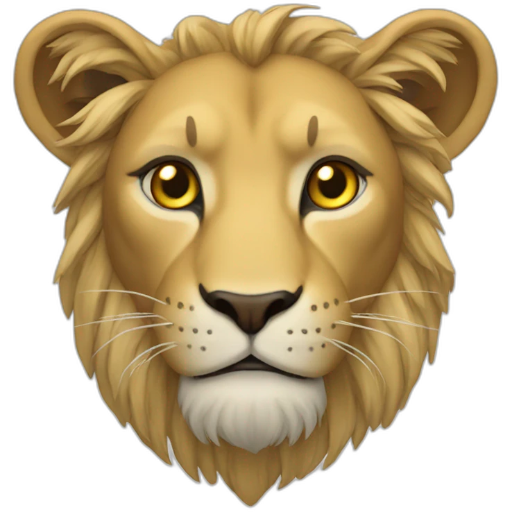 Chat sur lion emoji