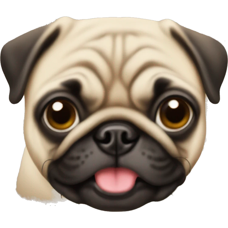 Funny pug emoji