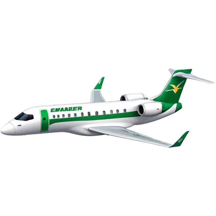 Embraer E-Jet - Embraer (Model Year: 2021) (Iconic colour: Green with white) emoji