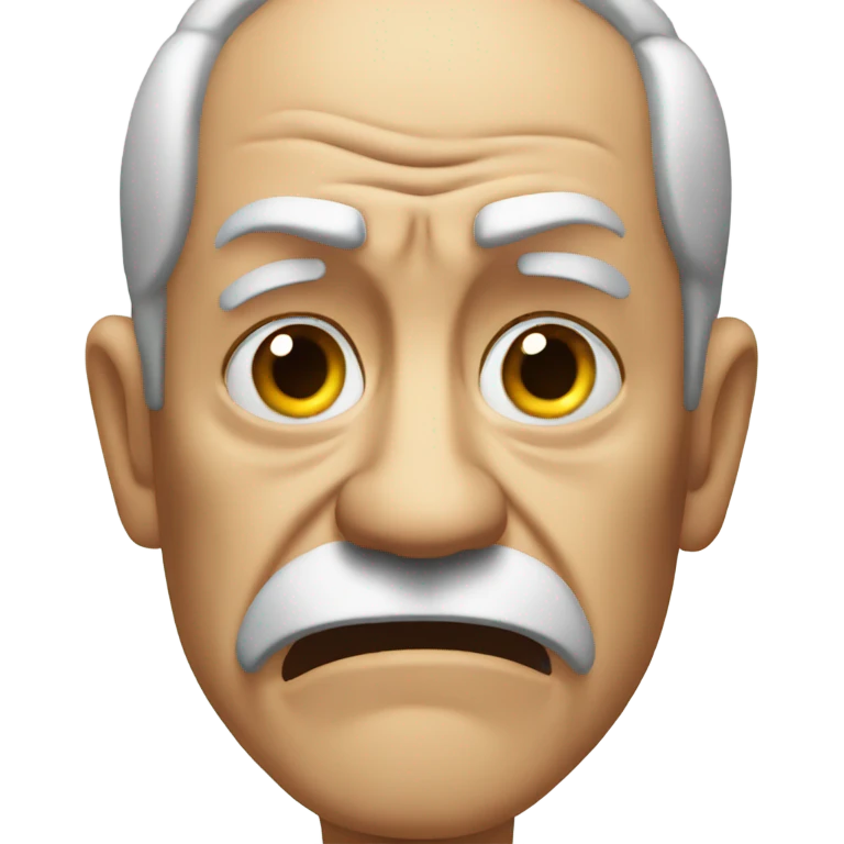 Angry old man emoji
