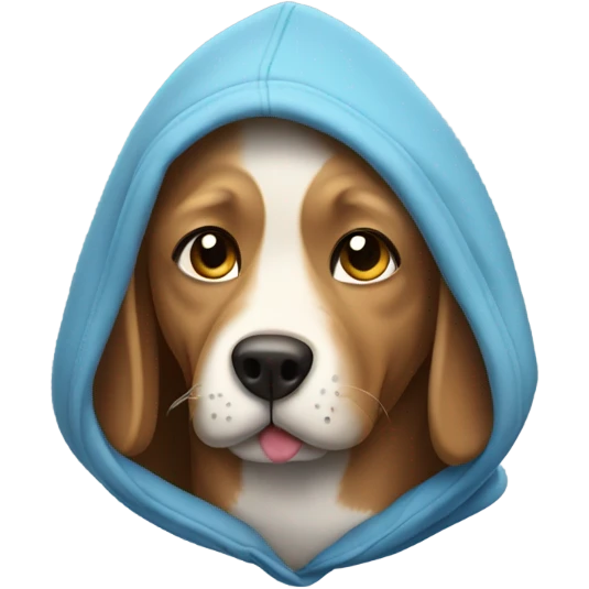 Dog with hoodie emoji
