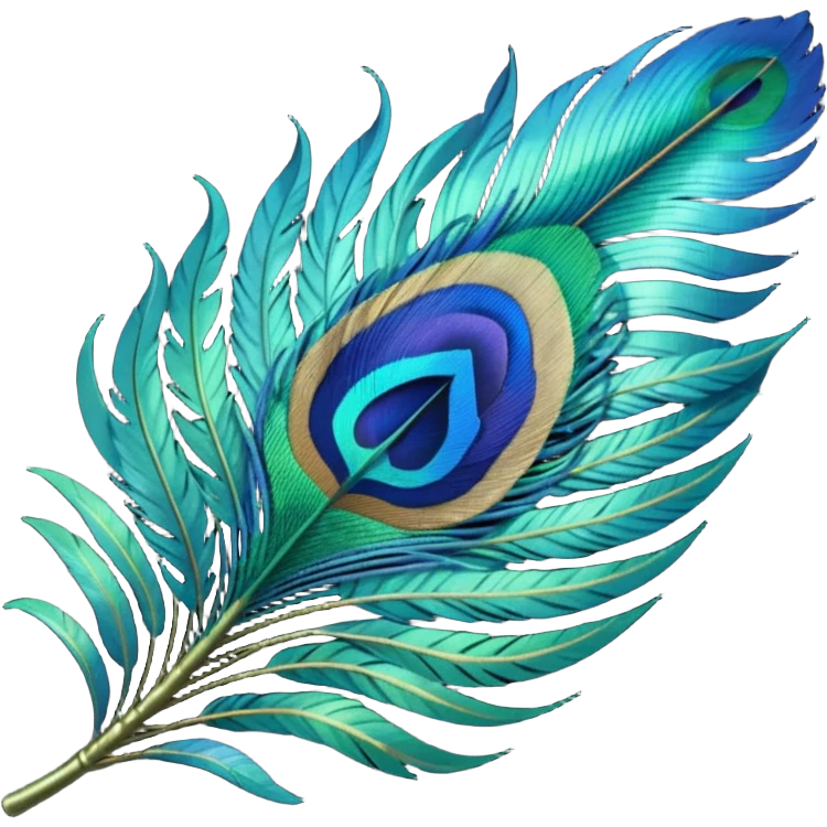 Peacock Feather leaf emoji