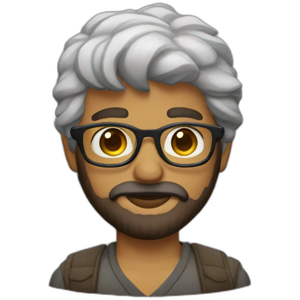andino,gafas y barba emoji