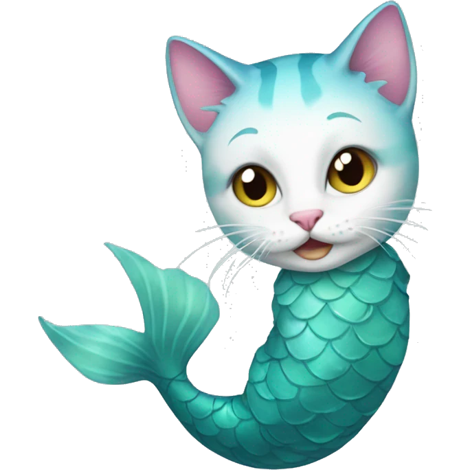 Mermaid cat emoji