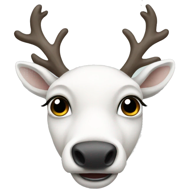 white-reindeer emoji
