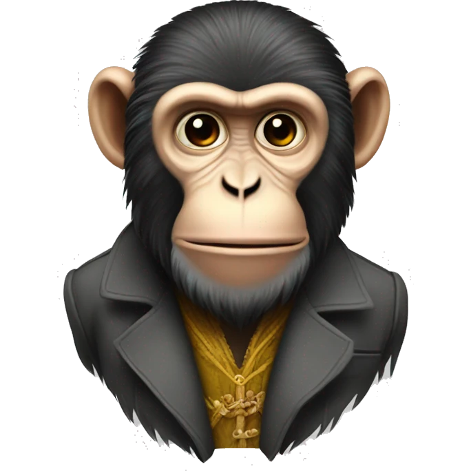 Ukrainian-Monkey. crested head, long whiskers  emoji