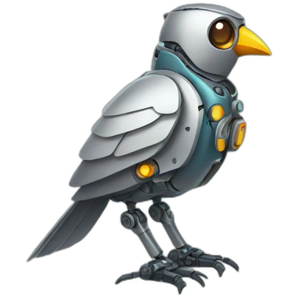 robot bird emoji