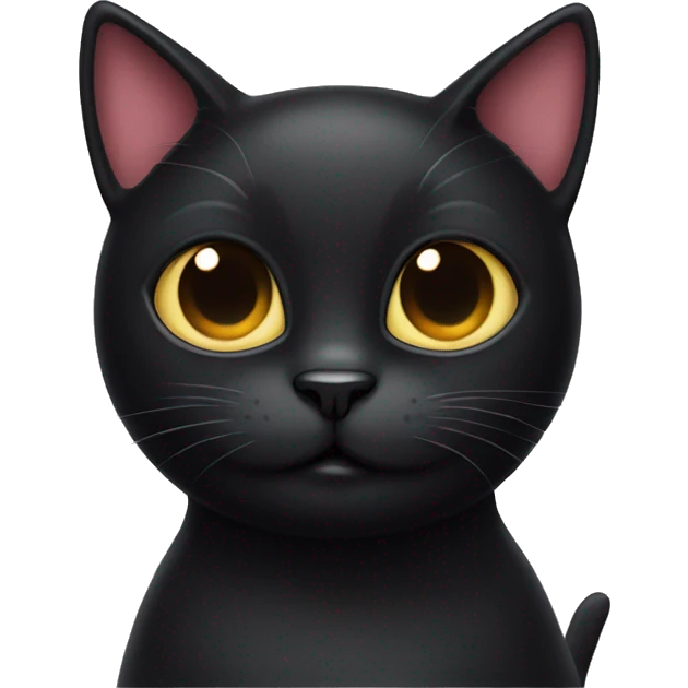 A black cat with hearts in his eyes emoji