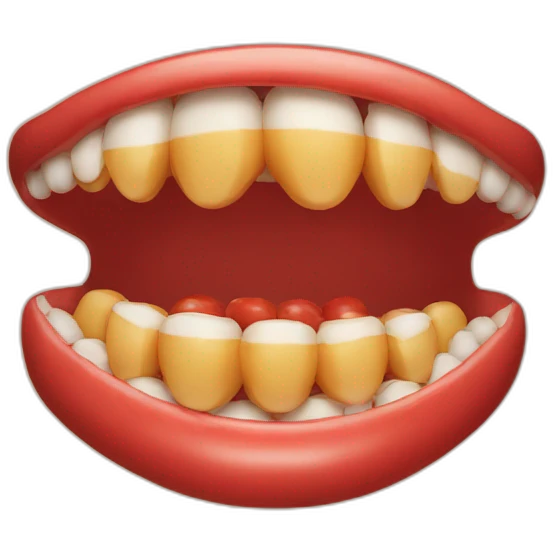 Mouth with Hotdogs for teeth emoji