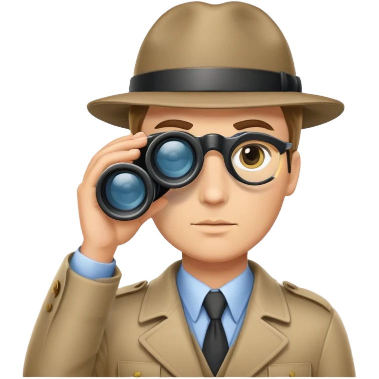 Detective with binoculars  emoji