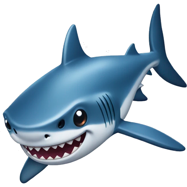 shark with blue eyes emoji