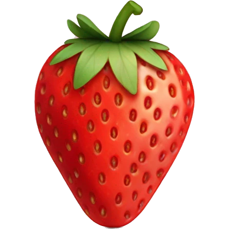Cut open strawberry  emoji