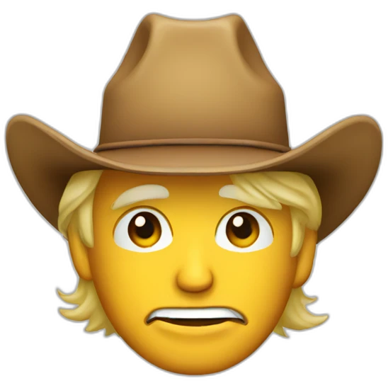 donald trump wearing a cowboy hat emoji
