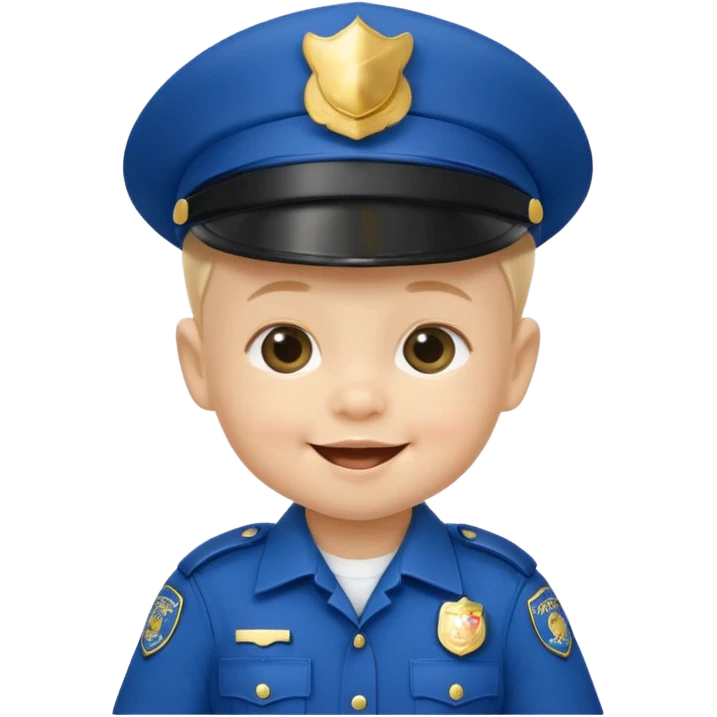 baby police with pacifier in mouth emoji